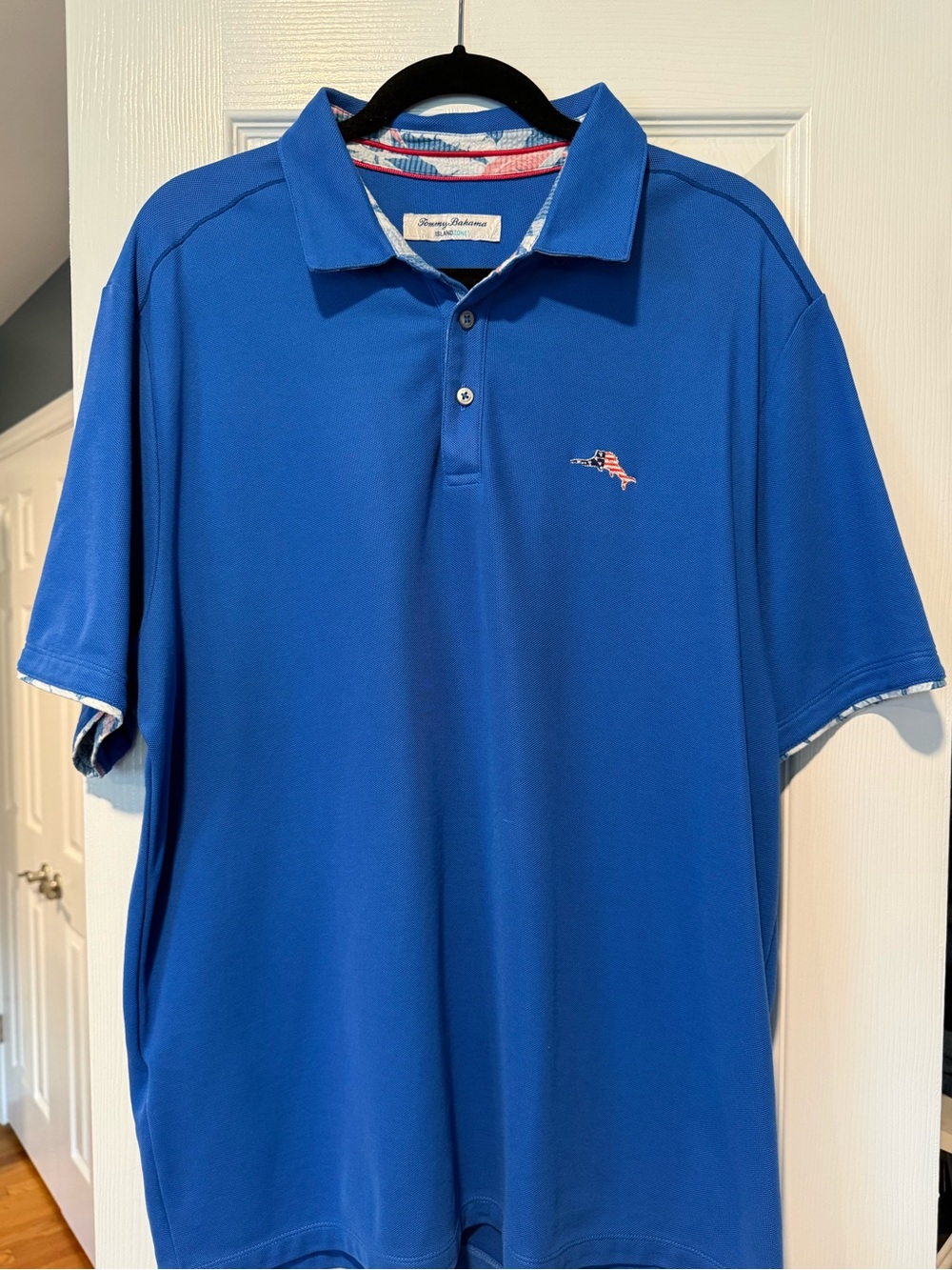 Tommy Bahama Men’s Royal Blue Polo with Embroidered Marlin